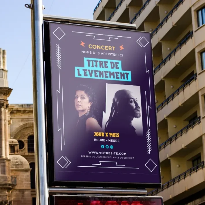 Mockup affiche concert